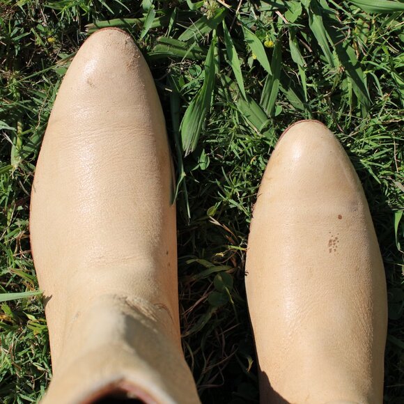 Ammons Other - 🥿 Rodney Ammons Elk Suede Cowboy Boots | Tan | Men’s 9.5 D | Handmade USA